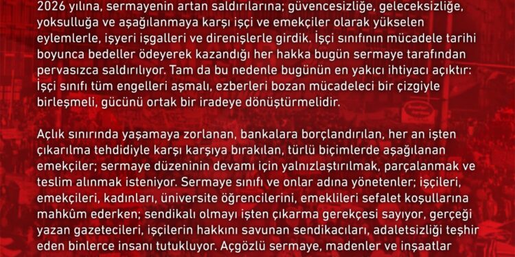 TAKSİM 1 MAYIS ALANIDIR! YASAKLANAMAZ! KİTLESEL, GÜÇLÜ 1 MAYIS’I BİRLİKTE ÖRGÜTLEYELİM